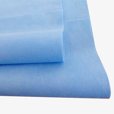 स्वच्छता उत्पादों के लिए पीपी मेडिकल स्पूनबॉन्ड गैर बुना कपड़ा रोल के माध्यम से गर्म हवा
