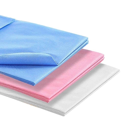 स्वच्छता उत्पादों के लिए पीपी मेडिकल स्पूनबॉन्ड गैर बुना कपड़ा रोल के माध्यम से गर्म हवा